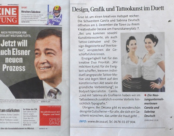 Tattookunst Kleine Zeitung Graz 